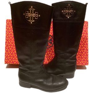 Tory Burch Black Riding Boots